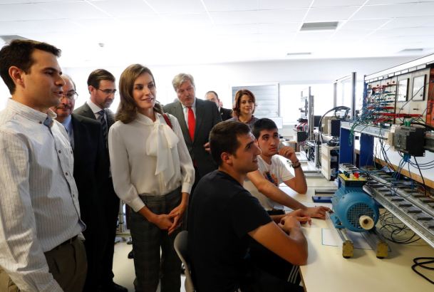 Doña Letizia durante la visita