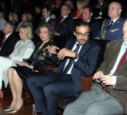 Doña Sofía en la sala de conciertos