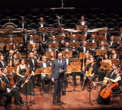 Vista general del escenario del Teatro Auditorio de San Lorenzo de El Escorial