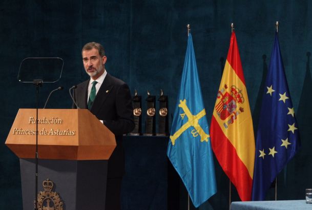 Su Majestad el Rey durante su intervención