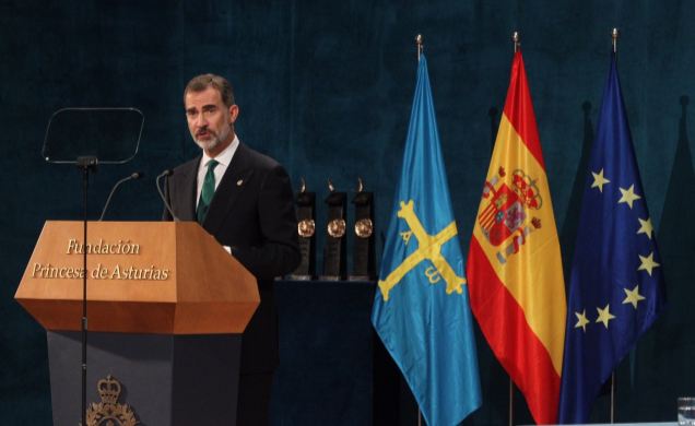 Su Majestad el Rey durante su intervención