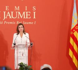 Su Majestad la Reina durante su intervención