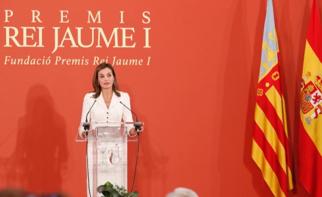Su Majestad la Reina durante su intervención