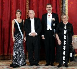 Sus Majestades los Reyes junto a Sus Excelencias el Presidente Reuven Rivlin y su esposa Nechama Rivlin