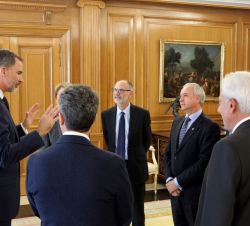 Don Felipe durante el desarrollo de la audiencia