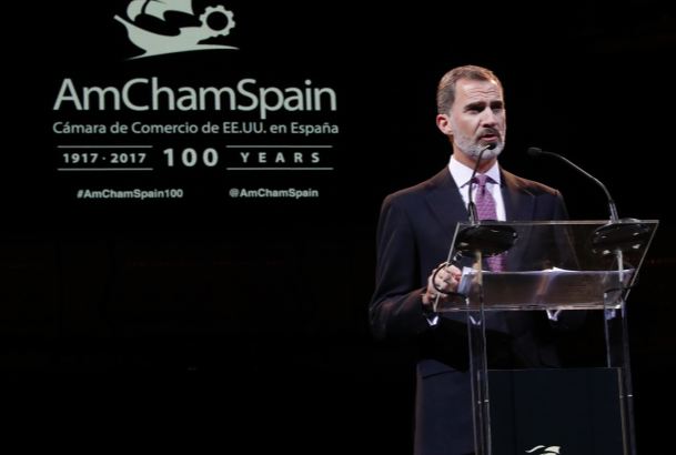 Su Majestad el Rey durante su intervención