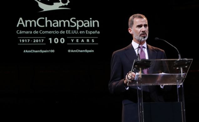 Su Majestad el Rey durante su intervención