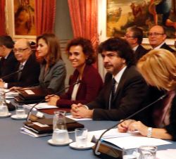 Su Majestad la Reina durante la reunión del Consejo del Real Patronato sobre Discapacidad 
