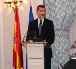 Don Felipe, durante sus palabras