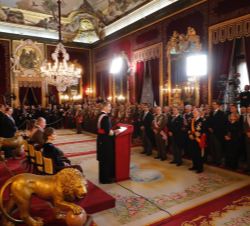 Su Majestad el Rey durante su intervención