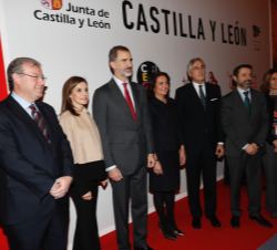 Sus Majestades los Reyes en el stand de la Junta de Castilla y León