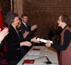 Doña Sofía entrega el Premio Hispania Nostra en la categtoría de Conservación del Patrimonio 2017 a Rubia Tinctorum, recoge el galardón Elena Goded Ra