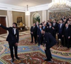 Audiencia al equipo de Baloncesto del Real Madrid C.F., Campeón de la 81ª edición de la Copa de S.M. el Rey