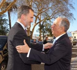 Su Majestad el Rey recibe el saludo del Presidente de Portugal, Marcelo Rebelo de Sousa