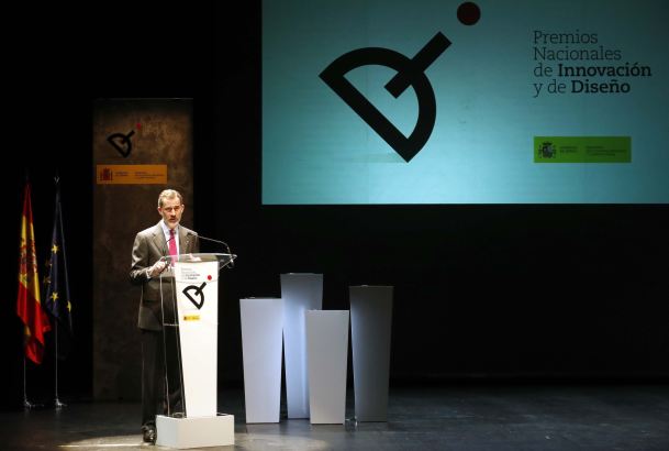 Su Majestad el Rey durante su intervención en la entrega de los Premios Nacionales de Innovación y de Diseño 2017 