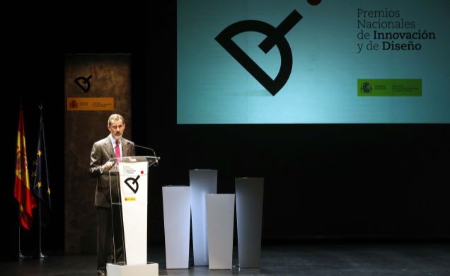 Su Majestad el Rey durante su intervención en la entrega de los Premios Nacionales de Innovación y de Diseño 2017 