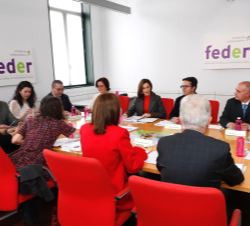 Doña Letizia en la reunión de trabajo