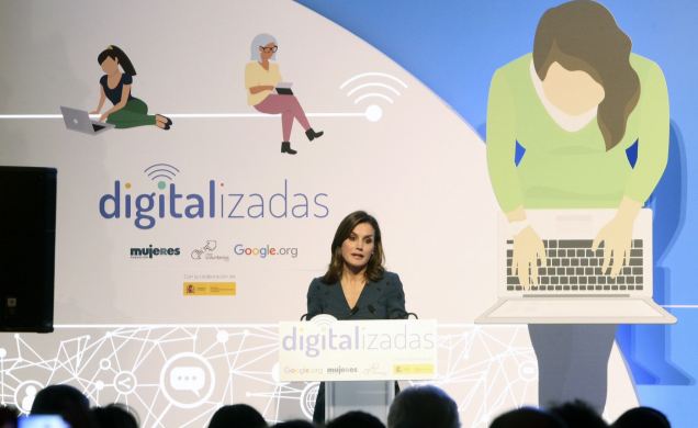 Doña Letizia durante su intervención