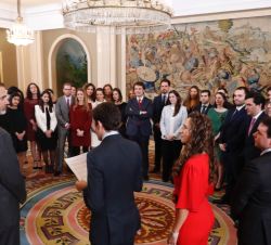 Don Felipe durante el desarrollo de la audiencia