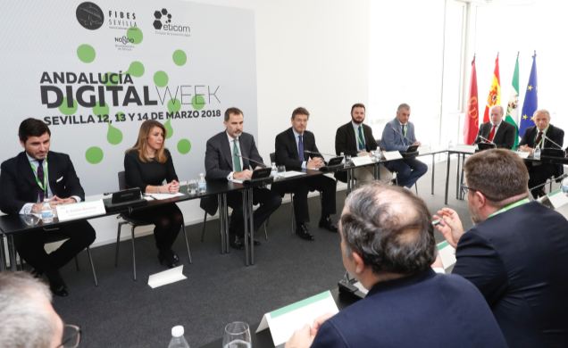 Su Majestad el Rey preside la reunión de la Andalucía Digital Week