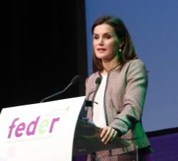 Su Majestad la Reina durante su intervención