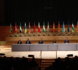 Vista general del auditorio de Barcelona durante las palabras de Don Felipe