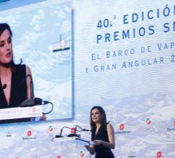 Su Majestad la Reina durante sus palabras en la entrega de los premios