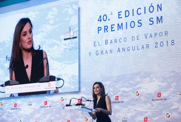 Su Majestad la Reina durante sus palabras en la entrega de los premios