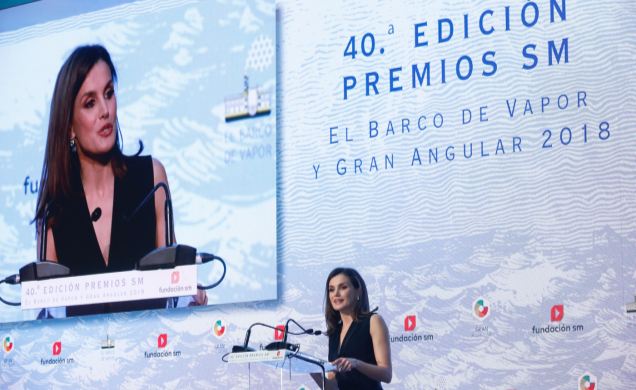 Su Majestad la Reina durante sus palabras en la entrega de los premios