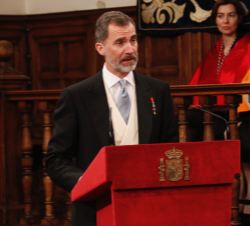 Su Majestad el Rey durante su intervención