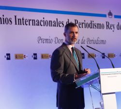 Su Majestad el Rey durante su intervención