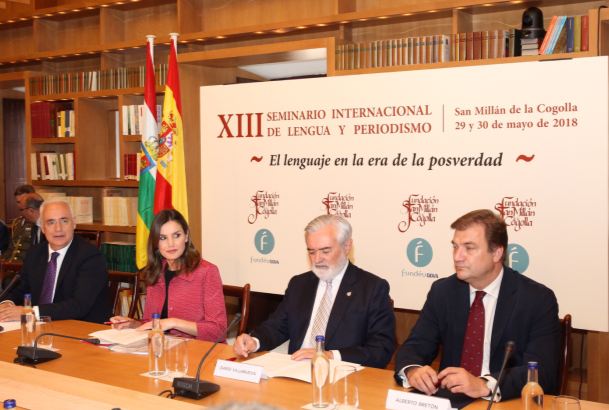 Su Majestad la Reina preside el XIII Seminario Internacional sobre Lengua y Medios de Comunicación: “El lenguaje en la era de la posverdad”