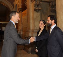 Su Majestad el Rey recibe el saludo del subsecretario de Agricultura y Pesca, Alimentación y Medio Ambiente, Jaime Haddad