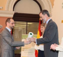 Don Felipe durante el acto de entrega de los galardones