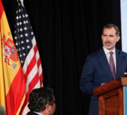 Su Majestad el Rey durante su intervención