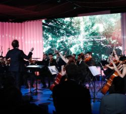 Actuación musical de la Joven Orquesta de Extremadura durante la ceremonia