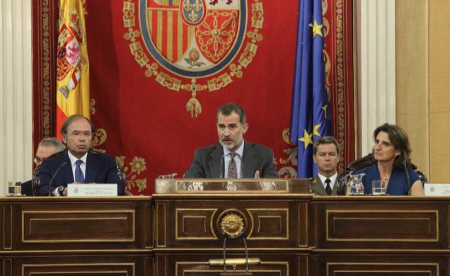 Su Majestad el Rey durante su intervención