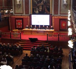 Vista general del Paraninfo de la Universidad de Deusto donde se desarrolla la Asamblea Mundial de Instituciones Jesuitas de Educación Superior