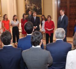 Don Felipe durante el desarrollo de la audiencia