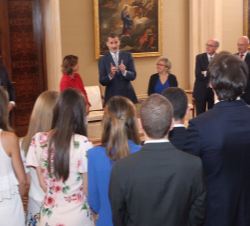 Don Felipe durante el desarrollo de la audiencia