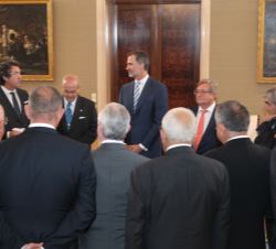Don Felipe durante el desarrollo de la audiencia