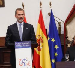 Su Majestad el Rey durante su intervención