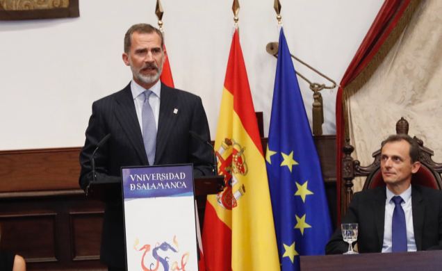Su Majestad el Rey durante su intervención