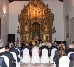 Su Majestad la Reina Doña Sofía durante el concierto que se celebró en el Parador de Santiago