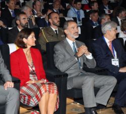 Don Felipe en el interior del Auditorio del Palacio Municipal de Congresos del Campo de las Naciones
