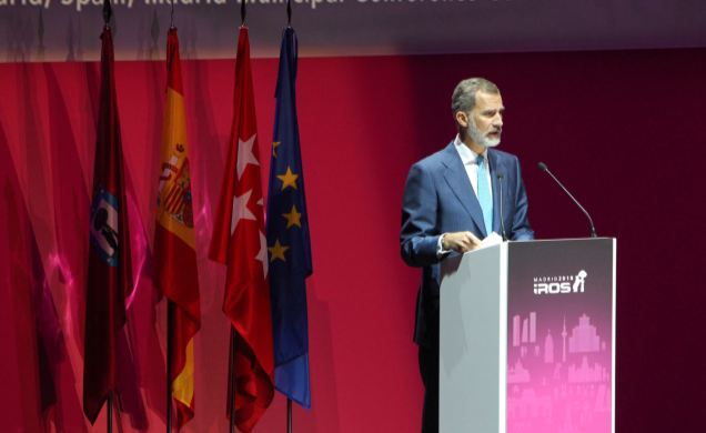 Su Majestad el Rey durante su intervención