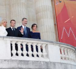 Don Felipe y Doña Letizia junto al Presidente Macron y la Primera Dama, Brigitte Macron