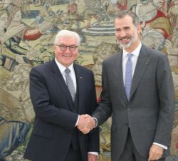 Su Majestad el Rey junto al Presidente de la República Federal de Alemania, Sr. Frank-Walter Steinmeier