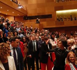 Su Majestad la Reina a su salida de la Sala Sinfónica del Auditorio Miguel Delibes