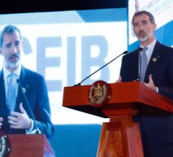 Su Majestad el Rey durante su intervención en el XII Encuentro Empresarial Iberoamericano